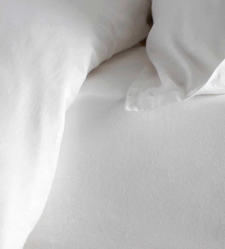 Polyester - Cotton Blend Sheets for Durability and ComfortWhite Super Soft 100% Cotton Fitted Sheet