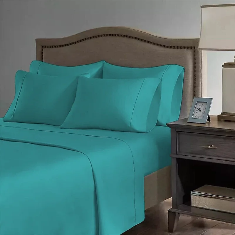 Thermal - Regulating Bamboo Sheets for All - Season Comfort2200 Count 6 Pc Premium Bamboo Deep Pocket Twin Sheet Teal