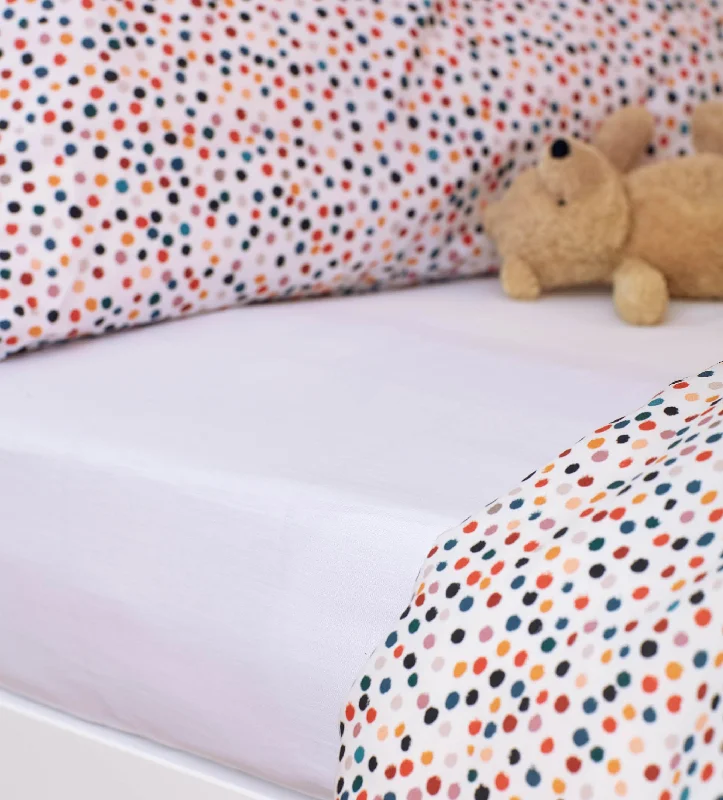 Quilted Cotton Sheets for a Warm and Inviting BedWhite 100% Organic Cotton Cot Bed Fitted Sheet