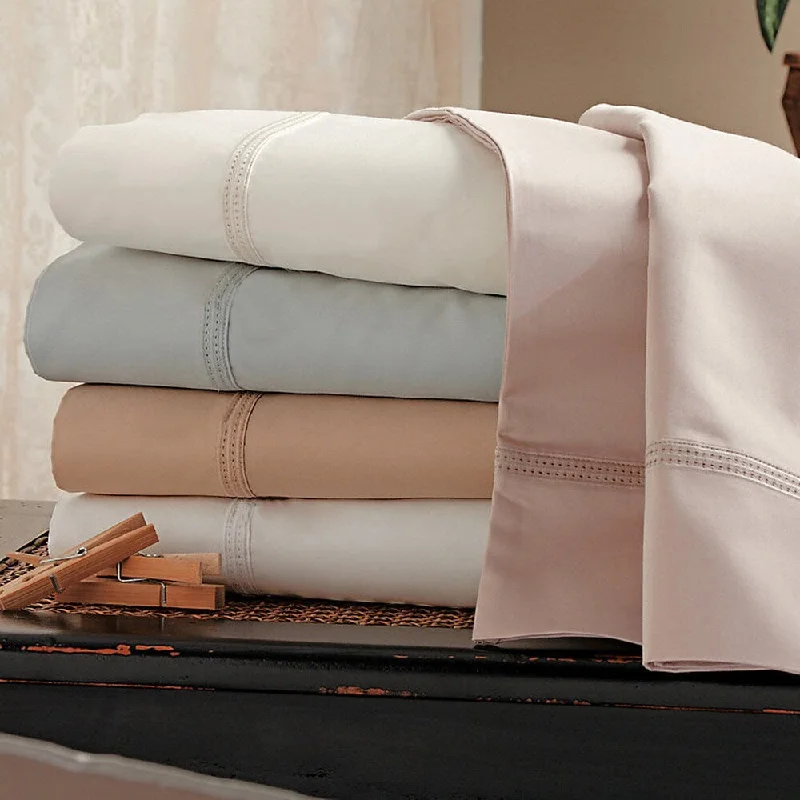 Thermal - Regulating Bamboo Sheets for All - Season ComfortEgyptian Cotton 800 Thread Count Double Hemstitch Sheet Set