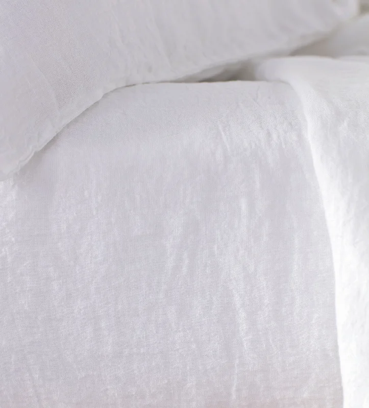 Quilted Cotton Sheets for a Warm and Inviting BedWhite 100% Linen Euro Fitted Sheet