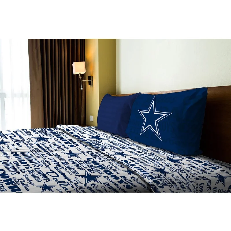 King - Size Sheet Sets with a Decorative Pillow SetNFL 820 Cowboys Anthem Twin Sheet Set