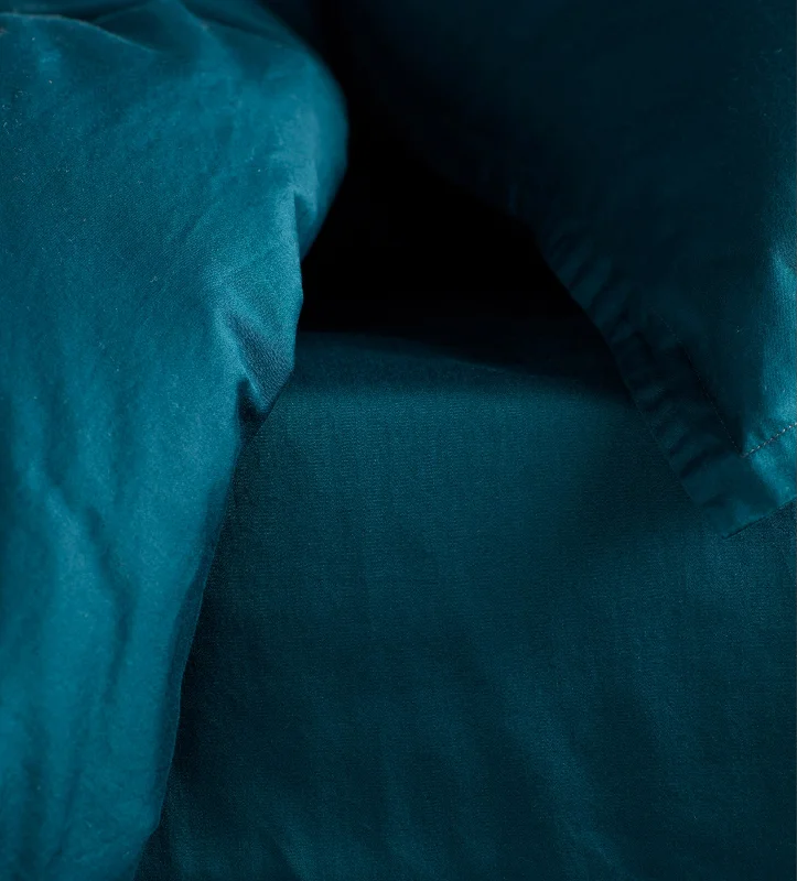 Jersey - Knit Sheets for a Comfortable and Casual BedDeep Teal Super Soft 100% Cotton Fitted Sheet