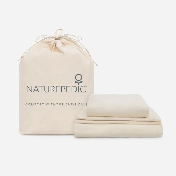 Fitted Sheets with Reinforced Corners for Long - Lasting UseNaturepedic Organic Cotton Sheet Set