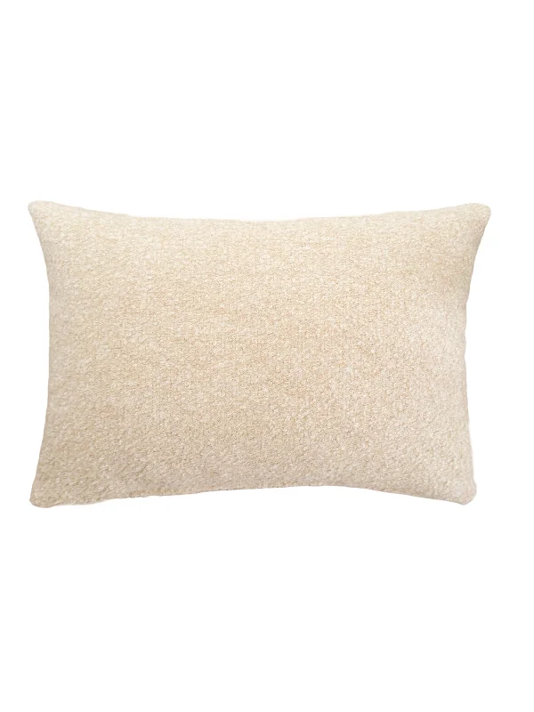 Kids Pillows with Fun DesignsBeige Boucle 14x20 Indoor Outdoor Pillow