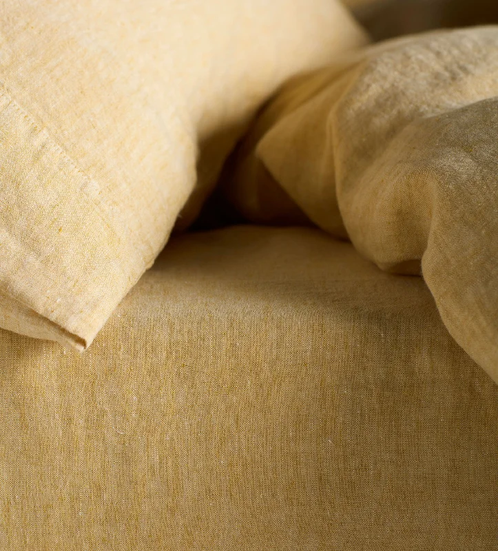 Flat Sheets with a High - Quality Finish for a Luxurious LookButtercup 100% Linen Fitted Sheet