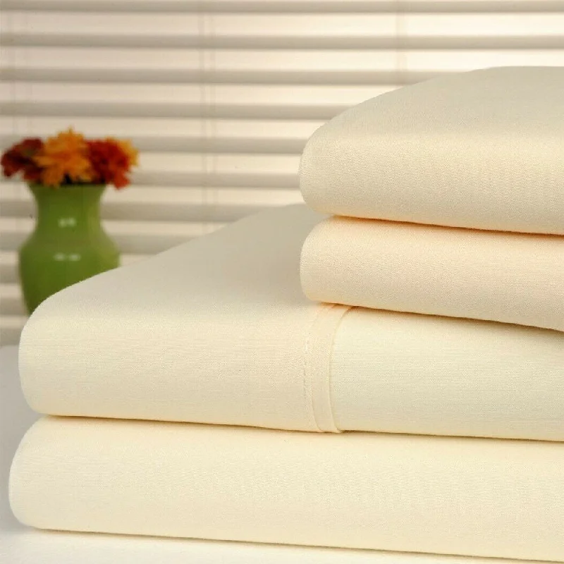 King - Size Sheet Sets with a Decorative Pillow SetAnti-Microbial 4-Piece Sheet Set Full Ivory