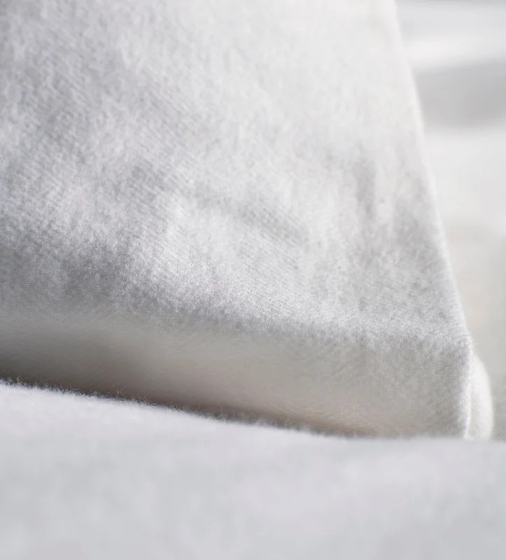 Polyester - Cotton Blend Sheets for Durability and ComfortWhite Henry Brushed 100% Organic Cotton Flat Sheet