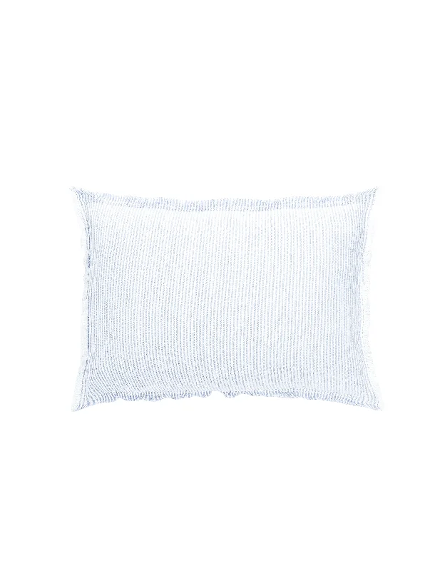 Hypoallergenic Pillows for Allergy SufferersSky Blue Pinstripe Fringe Linen Pillow