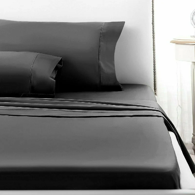 Twin - Size Sheet Sets with a Pillow Protector4 Piece Deep Pocket 1800 Count Luxury Sheet Set Twin Black