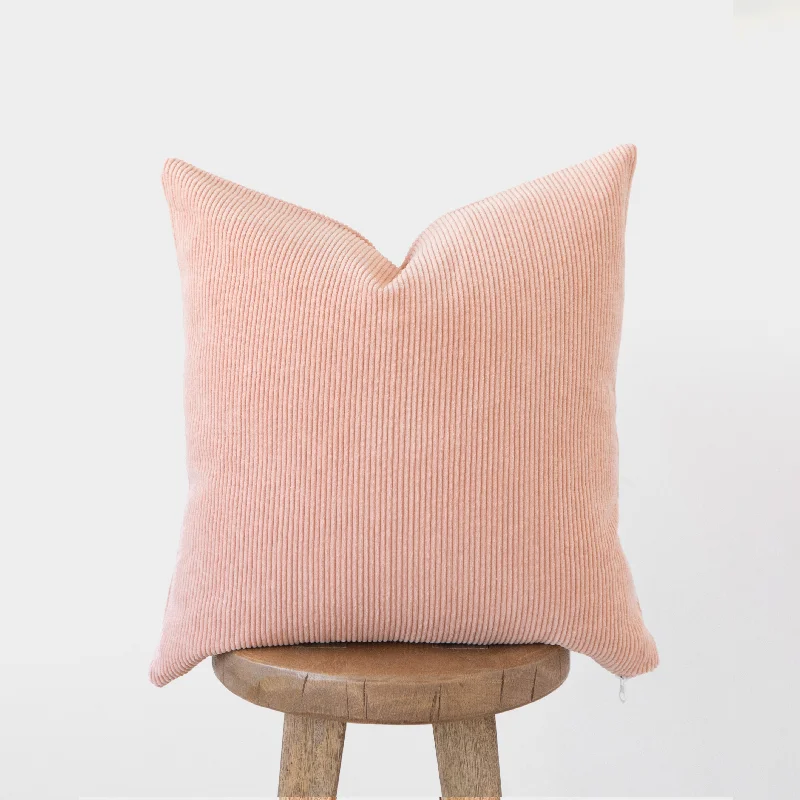 Adjustable Pillows for Customized ComfortBlush Pink Corduroy  - 18" | 22" | 12x20"