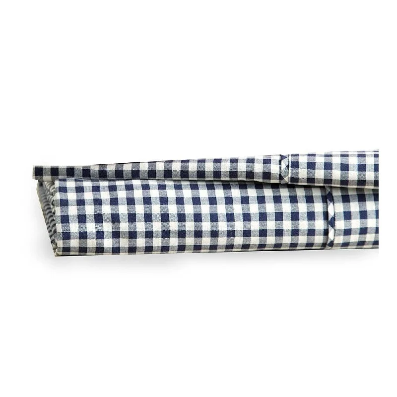 Organic Flannel Sheets for a Natural and Warm SleepKing Gingham Cotton Percale Sheet Set - Navy