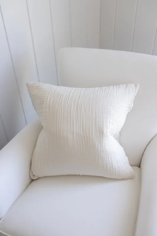 Cotton Pillows for Natural ComfortNatural Organic Muslin 22" Throw Pillow Covers