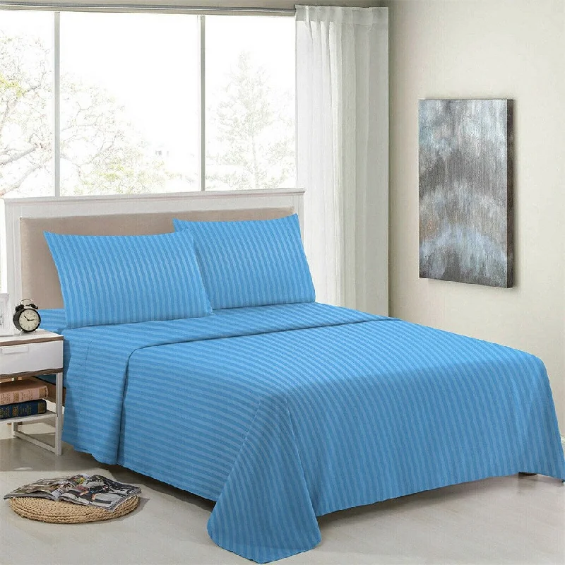 Organic Flannel Sheets for a Natural and Warm Sleep4 Piece Bed Sheets 1800 Count Egyptian Comfort Queen Blue