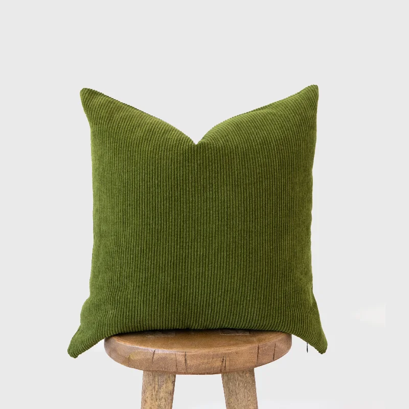 Down Alternative Pillows for Ethical ChoicesOlive Green Corduroy  - 18" | 22" | 12x20"