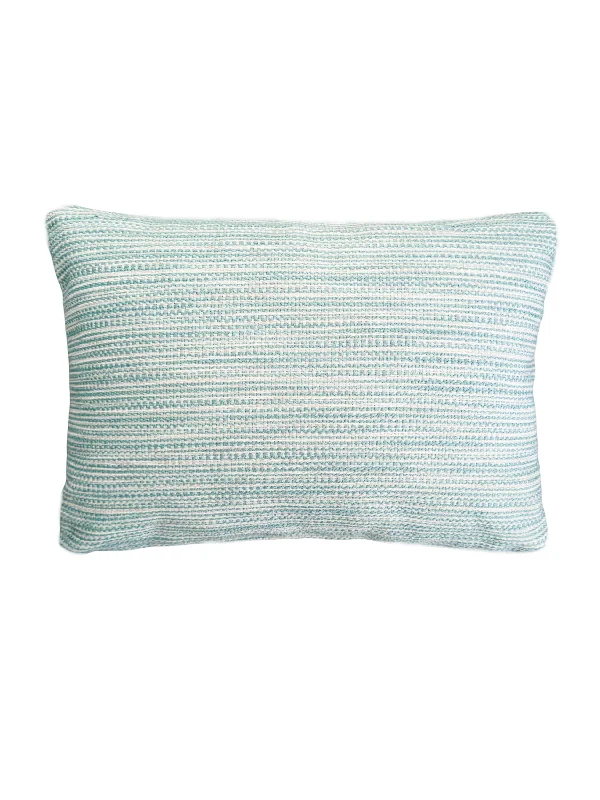 Square Pillows for Modern Home DecorBay View Aqua 14x20 Indoor Outdoor Pillow