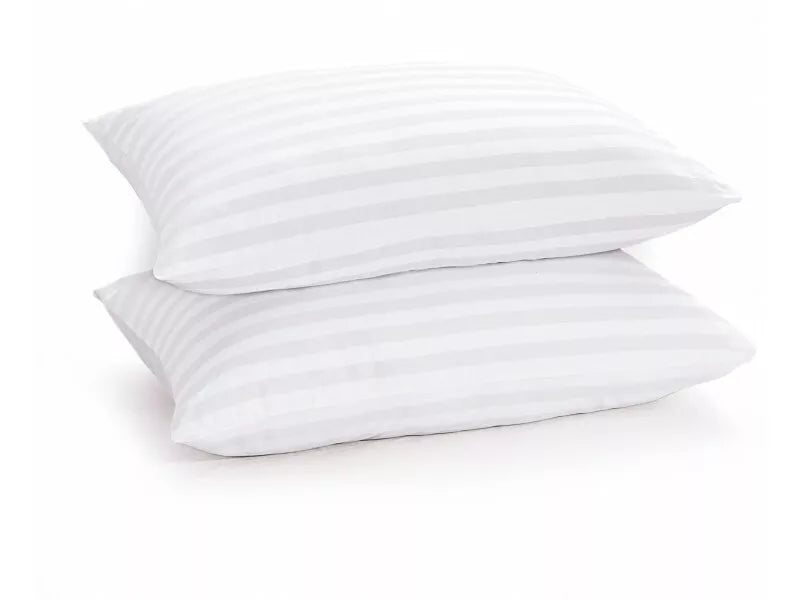 Cotton Pillows for Natural ComfortHotel Quality Egyptian Stripe Pillows | Soft Hollowfibre Fill