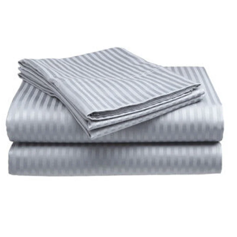 Jersey - Knit Sheets for a Comfortable and Casual Bed2 PACK Deluxe Hotel 400 Thread Count 100% Cotton Sateen Twin Silver