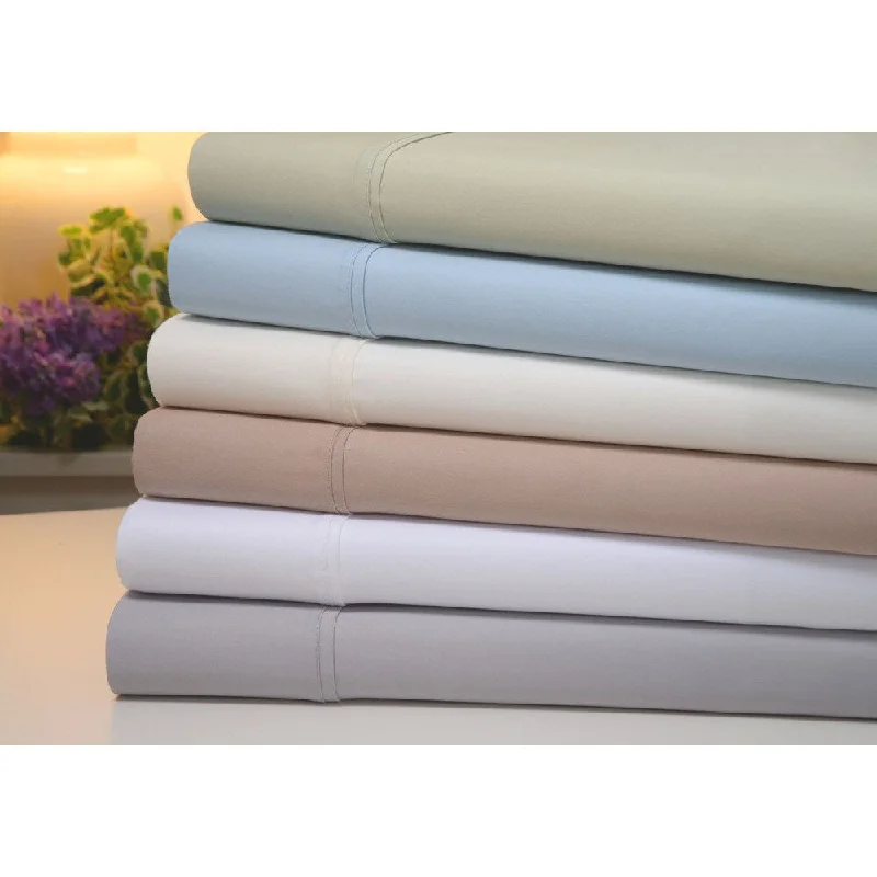 Queen - Size Sheet Sets with a European Pillowcase SetBibb Home 1000 Thread Count Cotton Rich 6 Piece Deep Pocket Sheet Sets