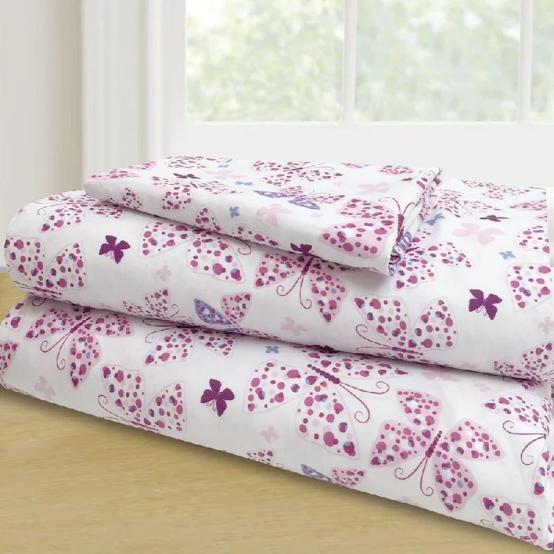 Hypoallergenic Silk Sheets for Sensitive SleepersButterflies Twin Sheet Set