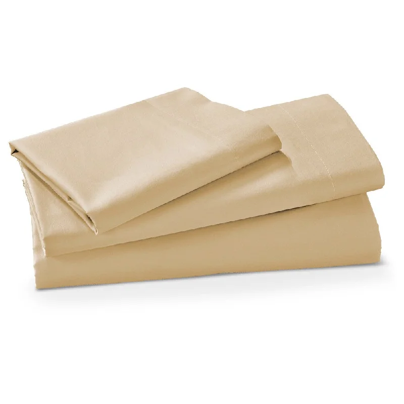 Fitted Sheets with Reinforced Corners for Long - Lasting UseSolid Cotton Sateen 475 Thread Count Wrinkle-Resistant 4-piece Sheet Set