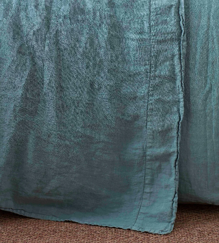 Rayon - Cotton Sheets for a Breathable and Soft BlendTeal 100% Linen Flat Sheet