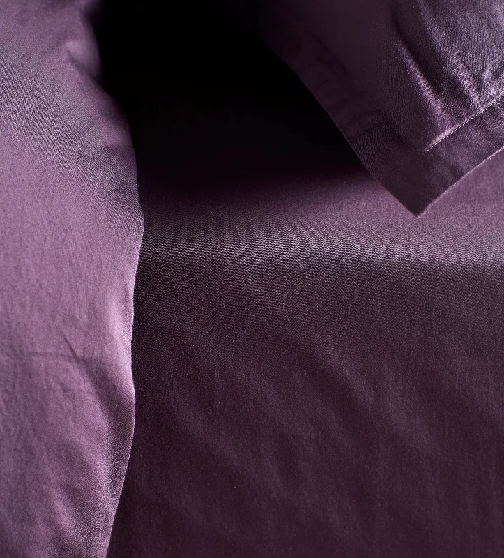 Jersey - Knit Sheets for a Comfortable and Casual BedAubergine Super Soft 100% Cotton Fitted Sheet