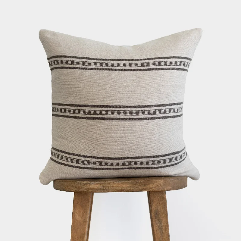 Plush Pillows for a Cozy BedMaple In Mocha Stripe - 22"