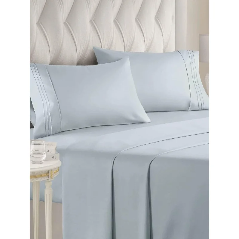 Sheet Sets with Multiple Pillowcase OptionsKing Size 4 Piece Sheet Set - Comfy Breathable & Cooling Sheets - Hotel Luxury Bed Sheets for Women & Men - Deep Pockets