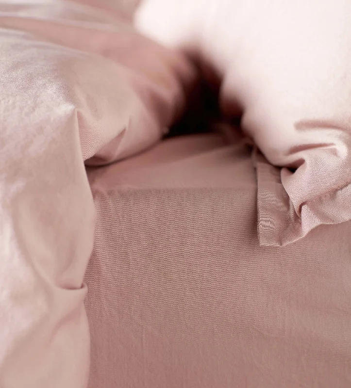 Linen - Cotton Blend Sheets for a Natural and Versatile OptionDusty Pink Super Soft 100% Cotton Fitted Sheet