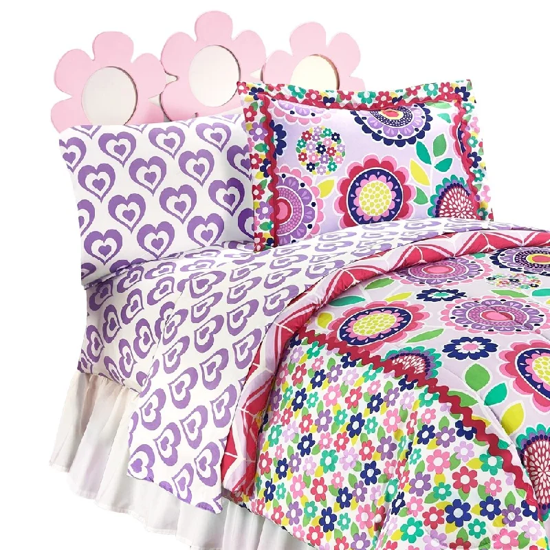 Jersey - Knit Sheets for a Comfortable and Casual BedJust For Kids Purple Heart Full 4 Piece Sheet Set