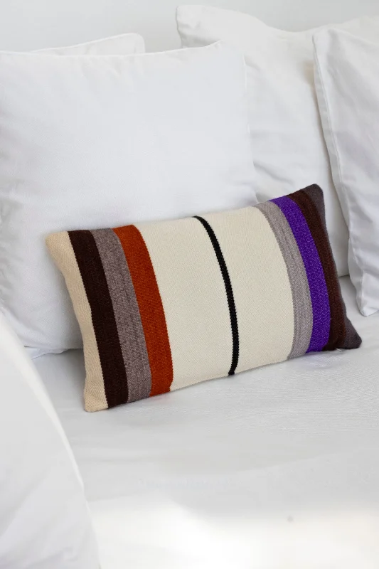 Hypoallergenic Pillows for Allergy SufferersPillow, Stripes, Brown/ Purple