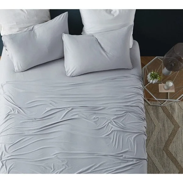 Polyester - Cotton Blend Sheets for Durability and ComfortBare Bottom Sheets - All Season - Tundra Gray