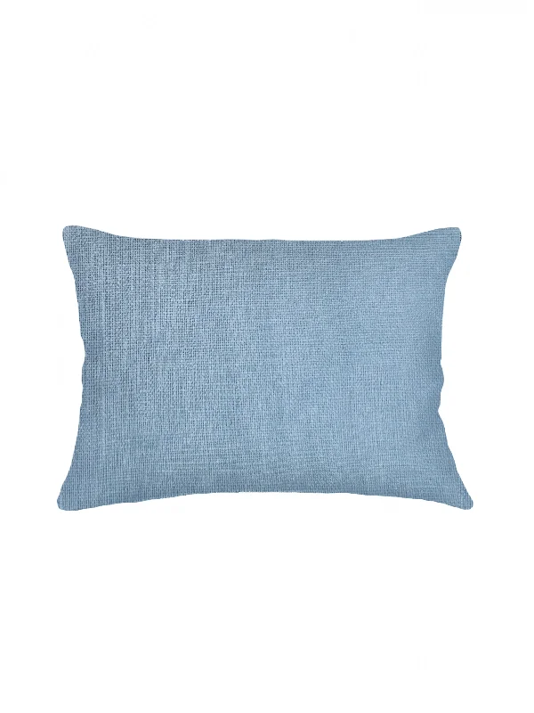 Round Pillows for Boho-Style InteriorsSo Soft Linen Coastal Blue Pillow 14x20