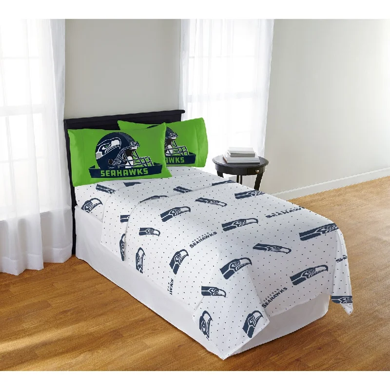 Sheet Sets with Multiple Pillowcase OptionsNFL 821 Seahawks Full Sheet Set Monument