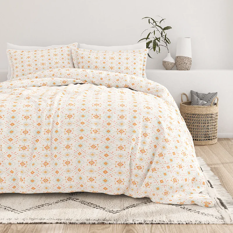 Duvet covers that work well with memory - foam mattresses for added comfortAztec Dreams Pattern 3-Piece Duvet Cover Set