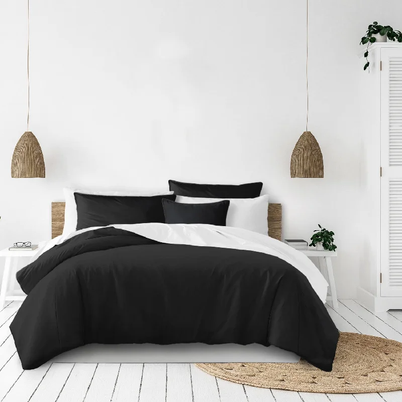 Embroidered duvet covers with intricate needlework for a luxurious touchBraxton Black Bedding