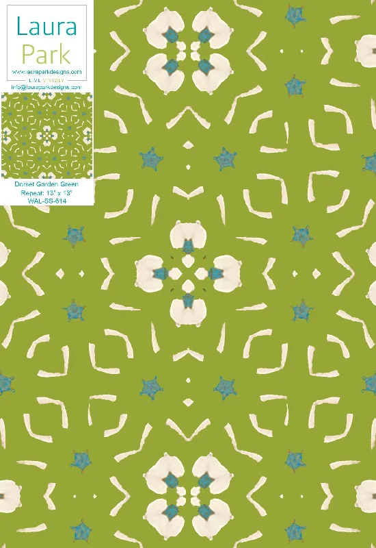 Wrinkle - resistant duvet covers for a neat and tidy lookDorset Garden Green Wallpaper