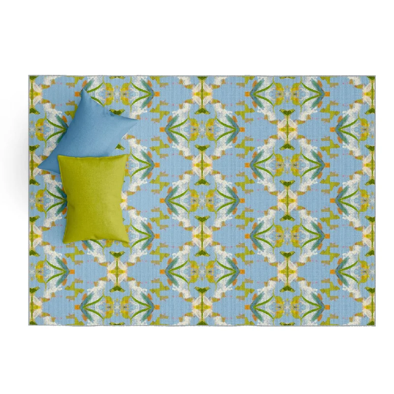 Snap - closure duvet covers for a quick and convenient way to open and closeEnglish Garden Blue Floor Mat