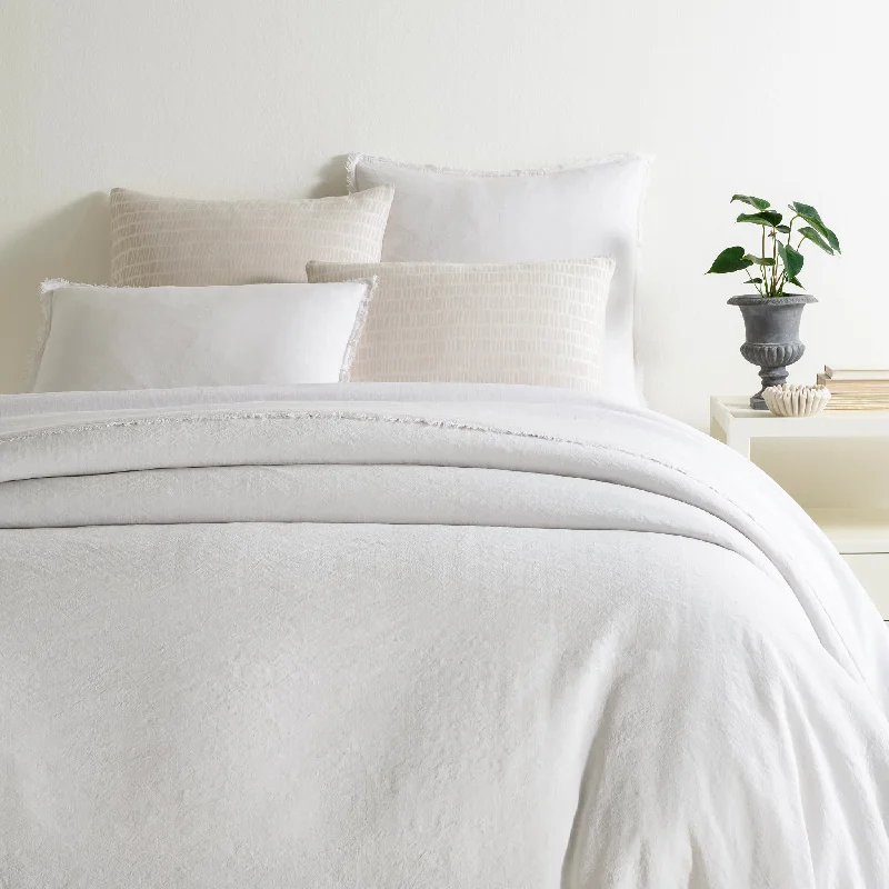 Custom - sized duvet covers to fit unique or non - standard bed framesFaye Linen Plaster Duvet Cover