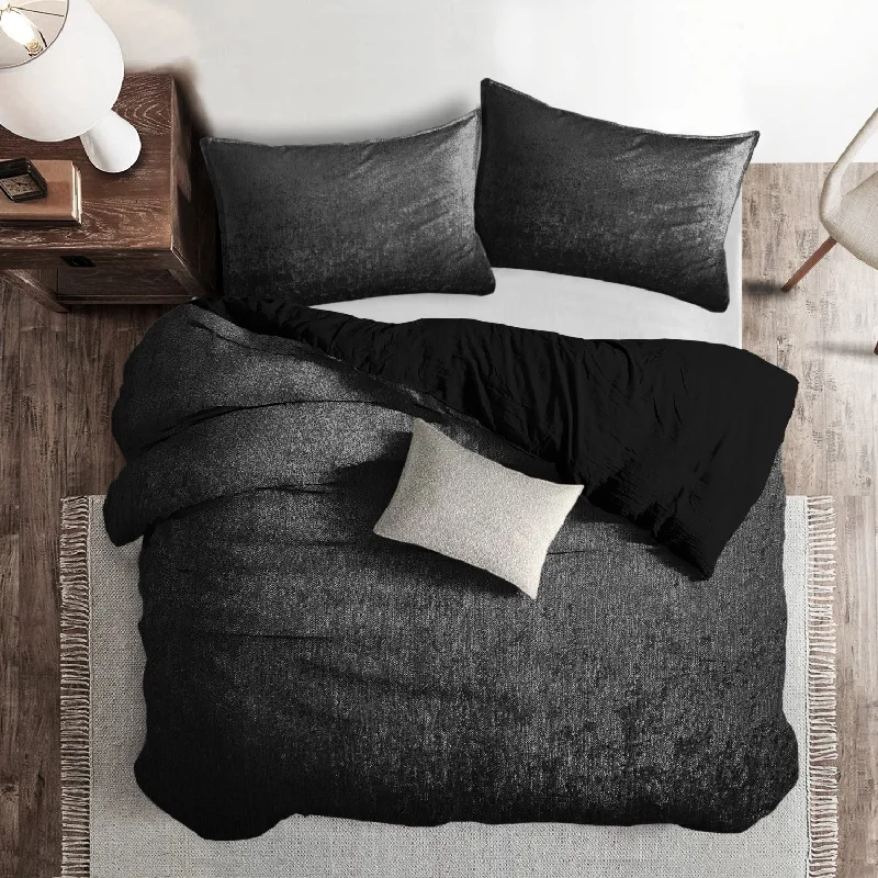 Discounted duvet covers during holiday sales like Christmas, Black Friday, and Cyber MondayJuno Velvet Gray Bedding