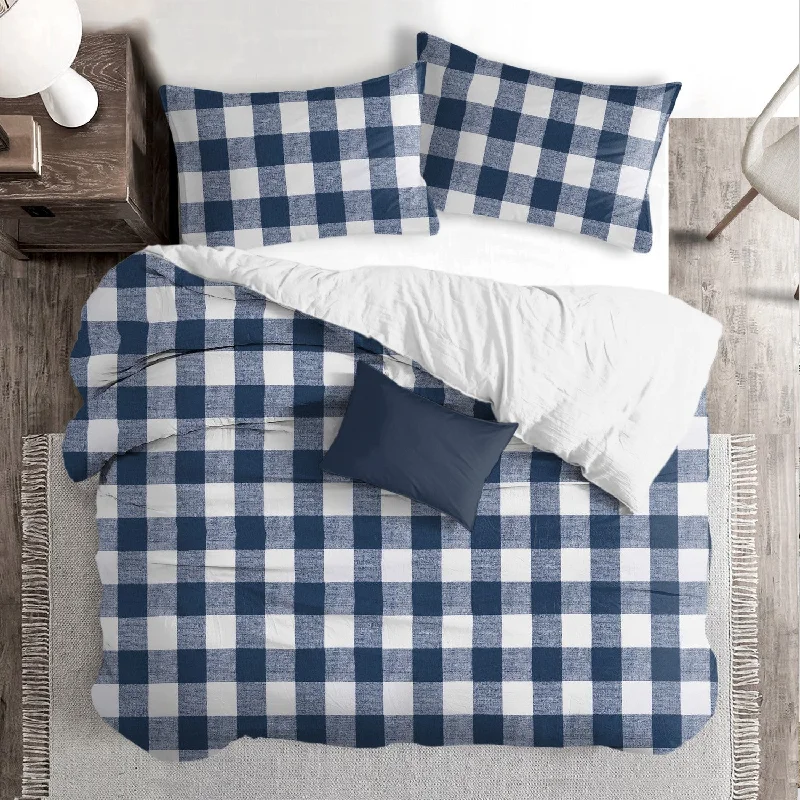 Floral - printed duvet covers for a romantic and feminine touchLumberjack Check Indigo/White Bedding