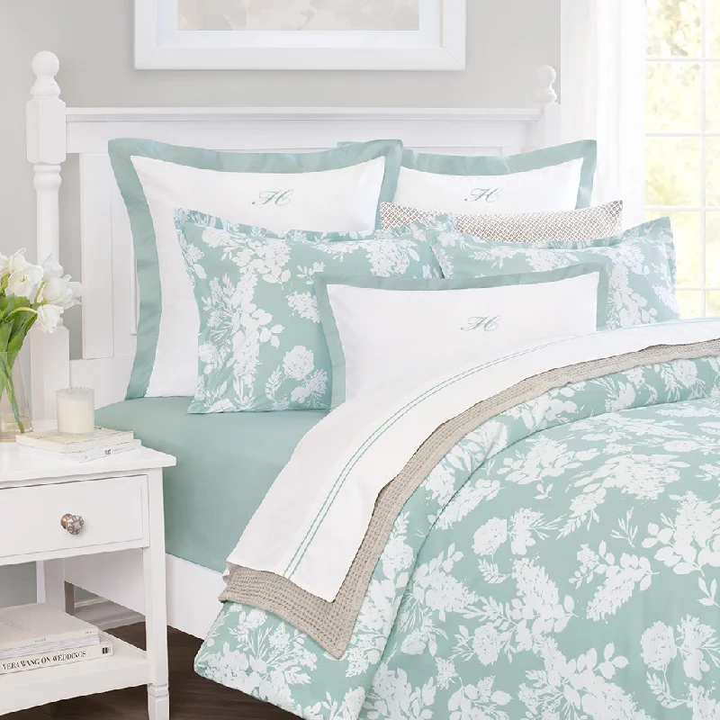 Tie - closure duvet covers with fabric ties for a more decorative and adjustable optionMadison Seafoam Green Duvet Cover