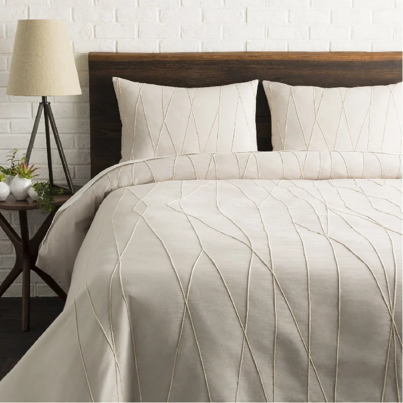 Organic cotton duvet covers for a chemical - free and eco - friendly optionMio Bedding in Light Grey & Cream