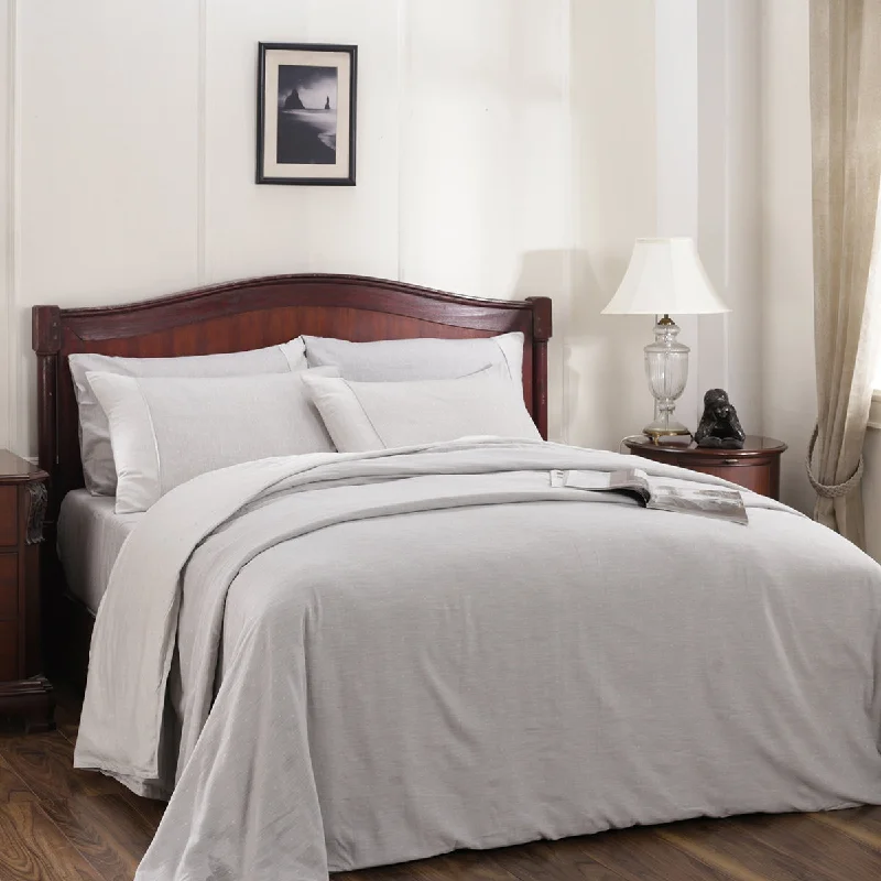 Custom - sized duvet covers to fit unique or non - standard bed framesMuted Dot Reversible Made With Egyptian Cotton Ultra Soft Grey Duvet Cover with Pillow Case