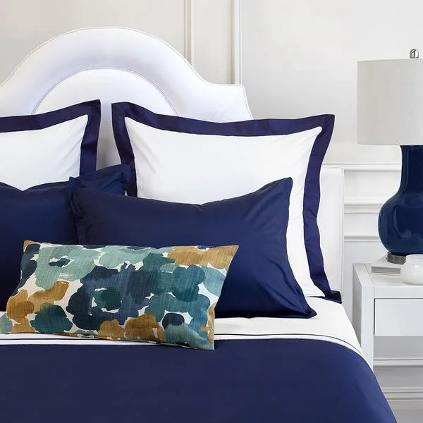 Linen duvet covers with a natural texture and breathabilityNavy Blue Hayes Nova Duvet Cover