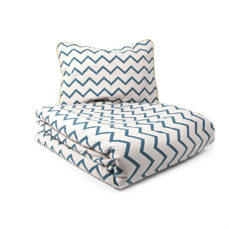 Duvet covers to pair with down comforters for maximum warmthNobodinoz Duvet Ziz Zag Blue