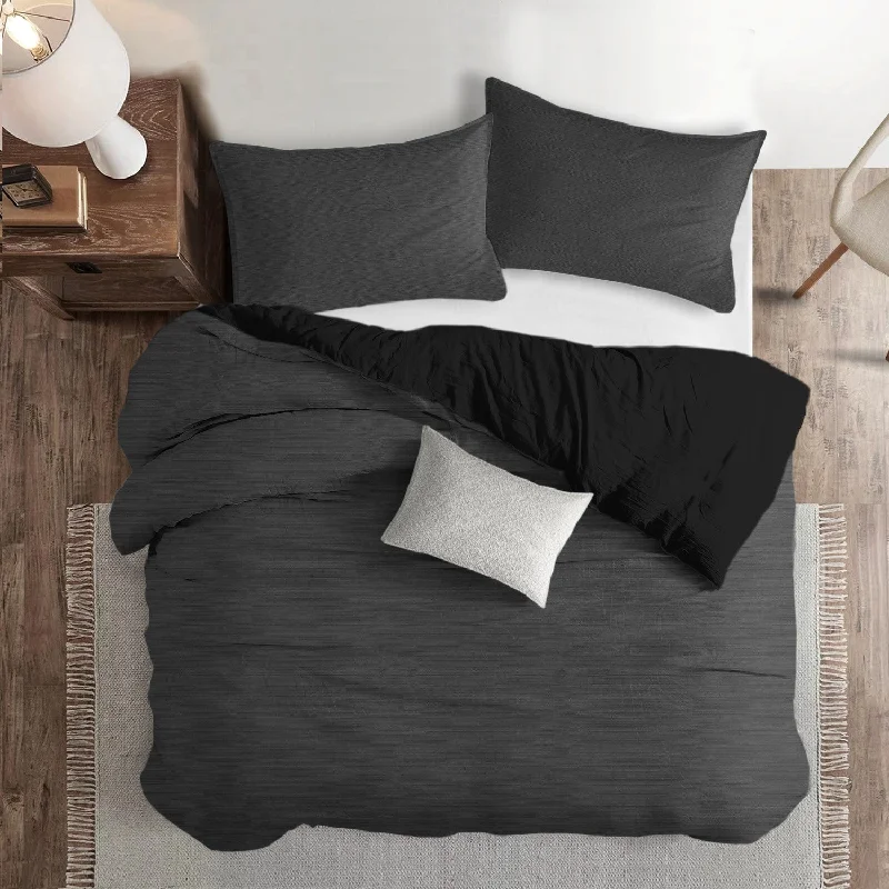 Full - size duvet covers suitable for full - sized beds in guest rooms or small bedroomsNova Charcoal Bedding