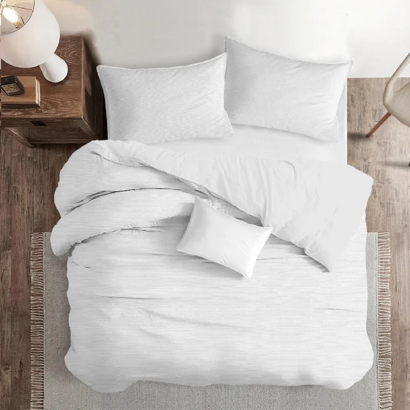 Stain - resistant duvet covers for easy maintenanceNova White King Bedding