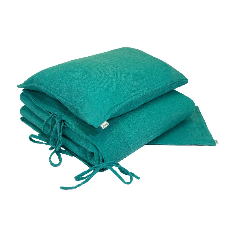 Thermal - regulating duvet covers to keep you warm in winter and cool in summerNumero 74 Duvet Cover + Pillow Case Set Aqua Blue